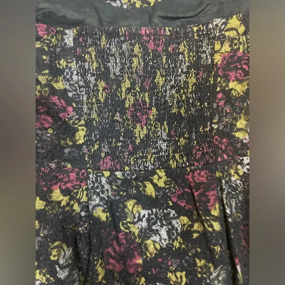 Free People floral lace strapless sweet heart mini dress Sz 6 - Picture 5 of 12